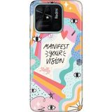 Nurdic Xiaomi Redmi 10C Kılıf Silikon Tioserisi Desenli Resimli - Manifest Your Vision - 001-Renkli