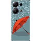 Nurdic Xiaomi Redmi Note 13 Pro 4g Uyumlu Kılıf Desenli Baskılı Silikon Kırmızı Şemsiye - 001-Renkli