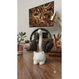 Nure Store Sevimli Kedi Figürlü Kulaklık Standı & Masa Üstü DÜZENLEYICI-25CM - Beyaz