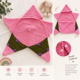 NurEra Design Patrick Star Tulum/çıtçıtlı El Örgüsü Bebek Yıldız Tulum/bebek Battaniyesi/bebek Kundağı - Pembe - Yeşil - Mor - 6-9 M