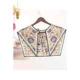 nurfemina Sanatsal Otantik Desenli Krem & Mercan Omuz Şalı |"Royal Paisley" Stil Lüks Fular Yaka: