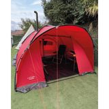 Nurgaz Campout Family Maxi Çadır 4-5 Kişilik Su Geçirmez 3000 mm HH 475x340x215 cm Kırmızı