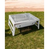 Nurgaz Campout Katlanır Krom Mangal 5 kg Çelik Malzeme ile Taşıma Çantalı ve Kısa Ayaklı