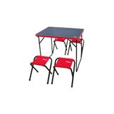 Nurgaz Esbifix Campout Katlanır Büyük Kamp Masası + 4 Adet Kamp Tabure Seti