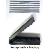Nurgaz Kebapmatik Hızlı Adana Urfa Kebap Kalıbı Aparatı Pratik Kebap Matik + 6ad şiş
