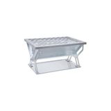 Nurgaz Kömürlü Mangal, Portatif, Galvaniz Gövde, 41 x 29 x 22 cm, Gümüş, Açık Hava Kullanımı, Paslanmaz Izgara, Taşıma Çantası Dahil