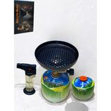 Nurgaz Nargile Kamp Ocak Nurgaz Set Pürmüz Çakmak 2 Adet 230GR Gaz Kartuş Minki Nargile Ocak