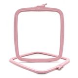 Nurge Pembe Büyük (No:4) Plastik Kare Nakış Kasnağı, Çapraz Dikiş Çemberleri, Zımba İğne Halkası, Kendin Yap El İşi Dikiş, ABS Plastik Nakış Çemberleri