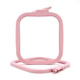 Nurge Pembe Küçük (No:2) Plastik Kare Nakış Kasnağı, Çapraz Dikiş Çemberleri, Zımba İğne Halkası, Kendin Yap El İşi Dikiş, ABS Plastik Nakış Çemberleri