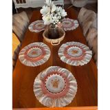 Nurgita Home Fisto Fırfırlı Amerikan Servisi Supla Takımı 6 Lı - Kırmızı - 40 x 40