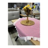 Nurgita Home Fisto Fırfırlı Vintage Fiskos Örtüsü Fırfırlı Masa Örtüsü