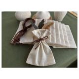 Nurgita Home NurgitaHome Natural Keten Çok Amaçlı Bez Kese 9X12 Lavanta Kesesi - Hediye Kesesi - Takı Kesesi - 100 Adet