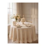 NURGİTA HOME Yuvarlak Masa Örtüsü Bride Partisi & Doğum Günü Parti Konsepti & Dekoratif Masa Örtüsü ( 160x160 cm )