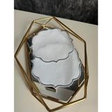 Nurhan Home Collection 2 Adet Etamin Işlemeye Uygun Linen Keten Kumaş Gümüş Kahve Yanı Kokteyl Sunum Peçete - Ekru - Gümüş