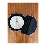 Nurhan Home Collection 6 Adet Gümüş Nakışlı Amerikan Servis Supla
