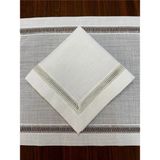 Nurhan Home Collection Kolberli Keten Kumaş Peçete 40 x 40 cm - Ekru