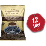 Nuri Toplar 12 Adet Gerçek Geleneksel Türk Kahvesi 1,2 kg