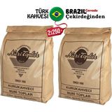 Nuri Toplar Brazil Cerrado Türk Kahvesi Günlük Taze Çekilmiş 2X250 gr - 500 gr
