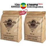 Nuri Toplar Ethiopia Sidamo Türk Kahvesi Günlük Taze Çekilmiş 2X250 gr - 500 gr