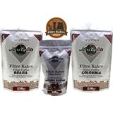 Nuri Toplar Filtre Kahve Brazil ve Colombia House Blend 3'lü Paket - 600 gr