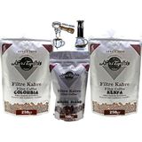 Nuri Toplar Filtre Kahve Kenya ve Colombia House Blend 3'lü Paket - 600 gr
