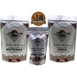 Nuri Toplar Filtre Kahve Kenya ve Guatemala House Blend 3'lü Paket - 600 gr