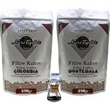 Nuri Toplar Filtre Kahveleri Guatemala ve Colombia Yöresel Paket 2X250 gr - 500 gr - Chemex