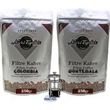 Nuri Toplar Filtre Kahveleri Guatemala ve Colombia Yöresel Paket 2X250 gr - 500 gr - French Press