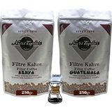 Nuri Toplar Filtre Kahveleri Kenya ve Guatemala Yöresel Paket 2X250 gr - 500 gr - Chemex