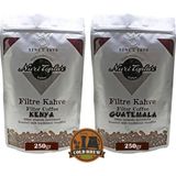 Nuri Toplar Filtre Kahveleri Kenya ve Guatemala Yöresel Paket 2X250 gr - 500 gr - Cold Brew