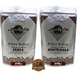 Nuri Toplar Filtre Kahveleri Kenya ve Guatemala Yöresel Paket 2X250 gr - 500 gr
