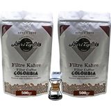 Nuri Toplar Filtre Kahvesi Colombia Supremo Çekirdeği - Odun Ateşinde Kahve - 1 kg - Chemex