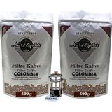 Nuri Toplar Filtre Kahvesi Colombia Supremo Çekirdeği - Odun Ateşinde Kahve - 1 kg - French Press