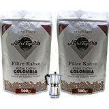 Nuri Toplar Filtre Kahvesi Colombia Supremo Çekirdeği - Odun Ateşinde Kahve - 1 kg - Moka Pot