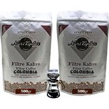 Nuri Toplar Filtre Kahvesi Colombia Supremo Çekirdeği - Odun Ateşinde Kahve - 1 kg - V60