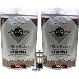 Nuri Toplar Filtre Kahvesi Ethiopia Sidamo Çekirdeği - Odun Ateşinde Kahve - 1 kg - French Press