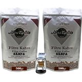Nuri Toplar Filtre Kahvesi Kenya Aa Çekirdeği - Odun Ateşinde Kahve - 1 kg - Chemex