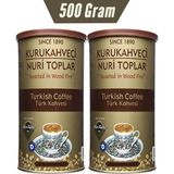 Nuri Toplar Yuvarlak Teneke Kutuda Türk Kahvesi 2 x 250 gr Kuru Kahve - 500 gr