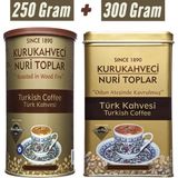 Nuri Toplar Yuvarlak ve Kare 550 gr Teneke Kutuda Türk Kahvesi
