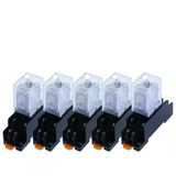Nurıı 5 Set, My2p Hh52p My2nj, Röle, Bobin Dpdt Mikro Mini Röle, Soket Tabanlı, Ac 12V 24V 36V 48V 110V Dc 220V 380V (Dc, 36V)