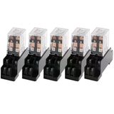 Nurıı 5Set Ly2nj Jqx-13F, Küçük Elektromanyetik Güç Rölesi, Küçük Röle, 10A, Tabanlı 8-Pin Bobin Dpdt, Dc12v Dc24v Ac110v Ac220v(Dc,380V)