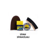nurileflef Ayakkabı Bakım Seti 5 Parça (boya+siyah Cila+fırça+sünger+kadife) Siyah