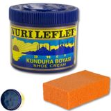 Nurileflef Kundura Boyası, 200 ml, Deri Ayakkabı Bakım Kremi, Sünger Hediyeli (Lacivert)