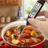 Nurimo Paslanmaz Çelik Dijital Gıda ve Et Termometresi - LCD Ekranlı Sıvı/katı Mutfak Isı Ölçer (-50°c / +300°C)