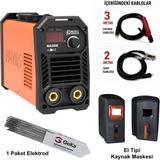 Nuriş MA200E Inverter Kaynak Makinesi + Kaynak Maskesi + 100LÜ Elektrod - 1 Adet
