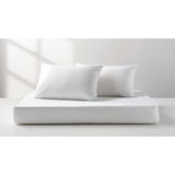 Nuriye Kocakaplan Elara 2 Adet Elyaf Dolgulu Yastık 50X70 1000 Gram /2 Adet ve 50X70 Yastık Alezi / 2 Adet - 50 x 70 cm - 02A-Beyaz