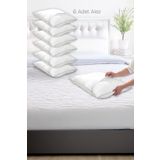 Nuriye Kocakaplan Yastık Alezi 50x70cm 6'lı Yastık Kılıfı %100 Sıvı Geçirmez Fermuarlı Alez Yastık Kılıfı