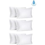 Nuriye Kocakaplan Yastık Alezi 50x70cm 6'Lı Yastık Kılıfı Sıvı Geçirmez Fermuarlı Alez Yastık Kılıfı - 50 x 70 cm - Beyaz