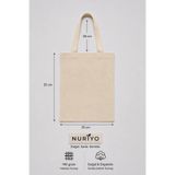 NURİYO Baskısız Ham Bez Çanta %100 Pamuk | 25x35 Cm | 140 Gr/m² | Doğal Renk Punch Çanta | 50 Adet
