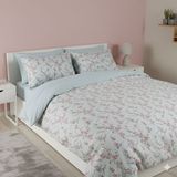 Nurlatex Çift Kişilik Çift Taraflı Pamuk Nevresim Takımı - Yeşil - Pembe - 220 x 240 cm